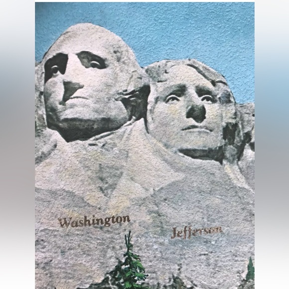 Presidents tray Mount Rushmore tin Round Black Hills South Dakota Metal 11” VTG - Picture 6 of 9